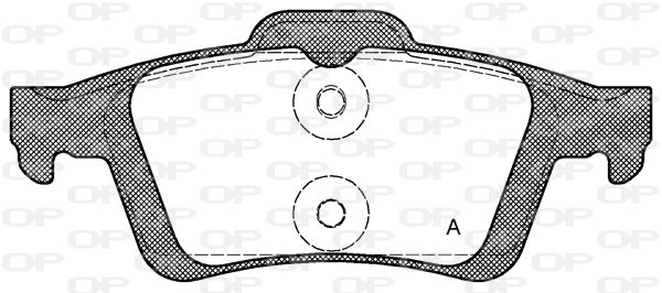 OPEN PARTS Комплект тормозных колодок, дисковый тормоз BPA0842.30